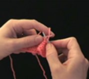 Continental Knitting - Purl stitch Continental Knitting - Purl stitch
